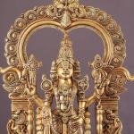 Large Brass Tirupati Balaji with Hanuman & Garuda | 22" Divine Masterpiece | 15kg Thiruvachi Prabhavali Frame | Sacred Temple Art | Jaipurio